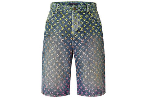 louis vuitton rainbow shorts|Products by Louis Vuitton: Rainbow Monogram Denim Shorts.